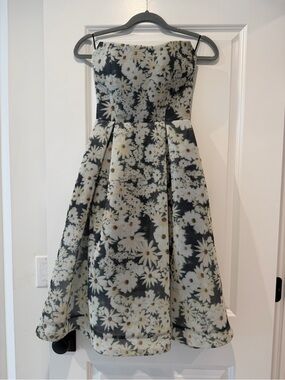 NICHOLAS Strapless Floral A-Line Dress